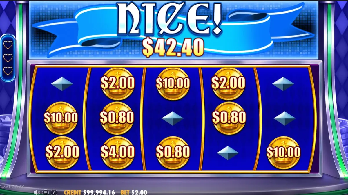 Interface do jogo Joker's Jewels Hold & Spin com design retrô e brilhante